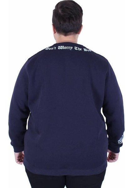 Büyük Beden Bisiklet Yaka 3ip Sweat Dream 25715 Lacıvert fırsatları