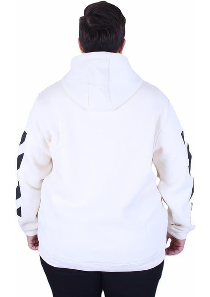 Büyük Beden Kapüşonlu Fermuarlı 3ip Sweat Mg 25718 Bej fırsatları