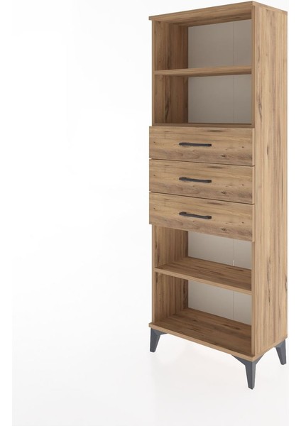 Arges Dolap 3 Raflı 3 Çekmeceli 60X30X163 Çam-Çam modelleri