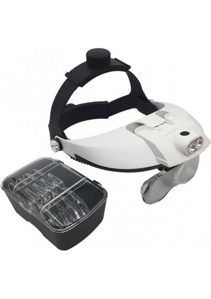 5 Mercekli Çok Fonksiyonlu Başlık Tip Işıklı Büyüteç 81001H fiyatları