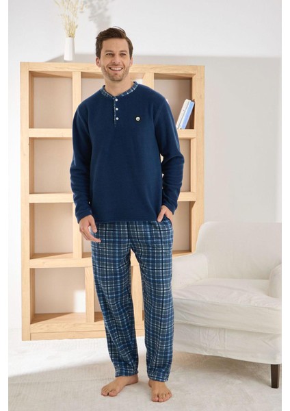 Erkek Düğme Yaka Kışlık Polar Pijama Takımı 6100/5,5 - 1 Adet fiyatları