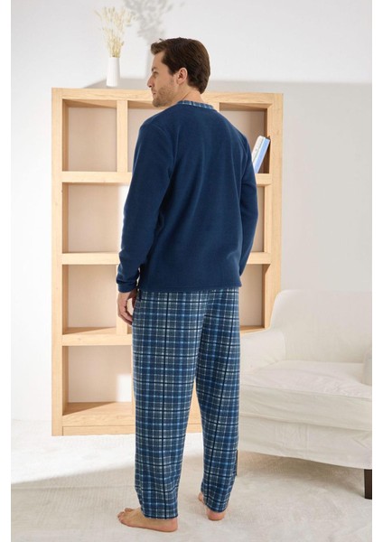 Erkek Düğme Yaka Kışlık Polar Pijama Takımı 6100/5,5 - 1 Adet modelleri