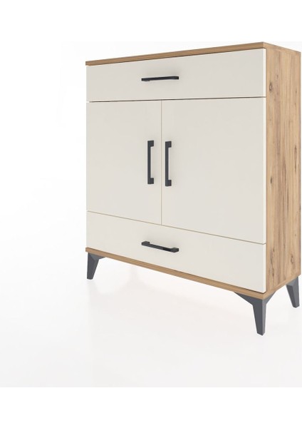 Arges Şifonyer 2 Raflı 2 Çekmeceli 2 Kapaklı 88X30X96 Çam-Aytaşı modelleri