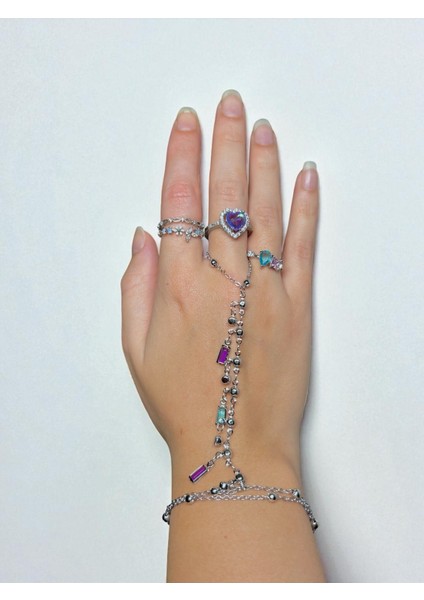 Sallantılı Kristal Zincir Detaylı Şahmeran Bileklik fiyatları