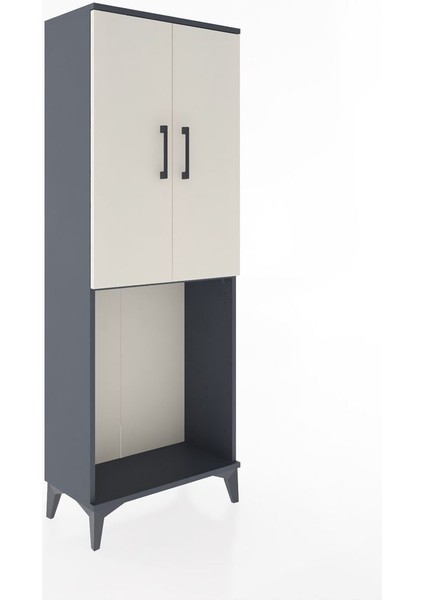 Arges Dolap Tek Raflı 2 Kapaklı Tek Askılı 60X30X163 Antrasit-Aytaşı fiyatları