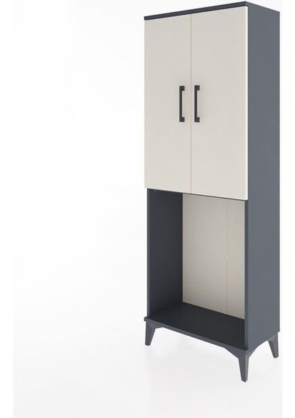 Arges Dolap Tek Raflı 2 Kapaklı Tek Askılı 60X30X163 Antrasit-Aytaşı modelleri