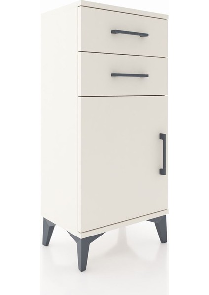 Arges Komodin Tek Raflı 2 Çekmeceli Tek Kapaklı 44X30X96 Aytaşı-Aytaşı fiyatları