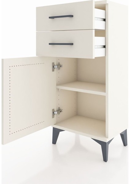 Arges Komodin Tek Raflı 2 Çekmeceli Tek Kapaklı 44X30X96 Aytaşı-Aytaşı fırsatları
