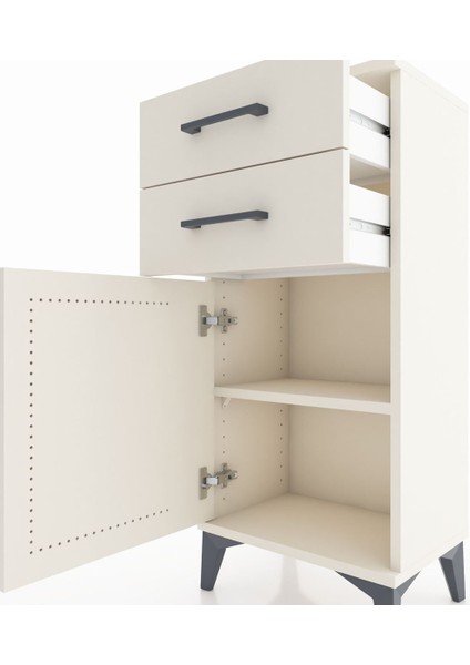 Arges Komodin Tek Raflı 2 Çekmeceli Tek Kapaklı 44X30X96 Aytaşı-Aytaşı indirimleri