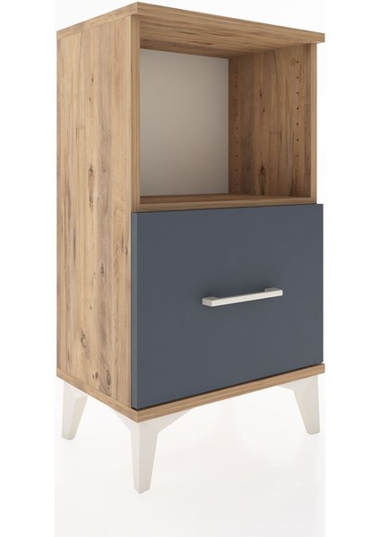 Arges Komodin Tek Çekmeceli 44X30X80 Çam-Antrasit fırsatları