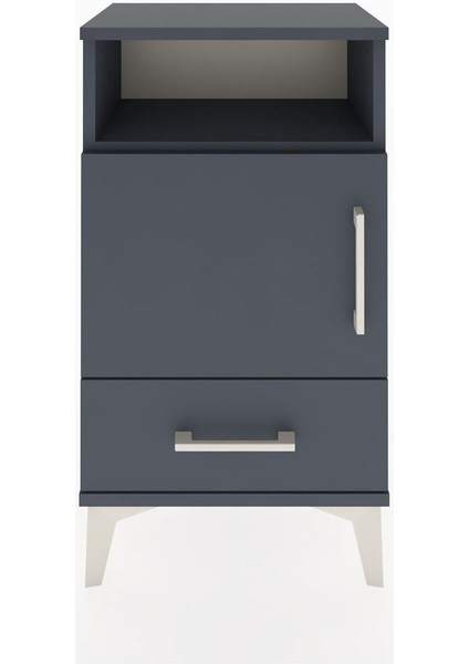 Arges Komodin 2 Raflı Tek Kapaklı 44X30X80 Antrasit-Antrasit fiyatları