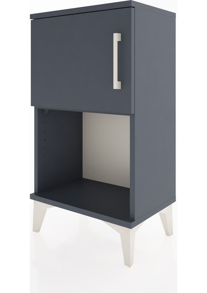 Arges Komodin 2 Raflı Tek Kapaklı 44X30X80 Antrasit-Antrasit indirimleri