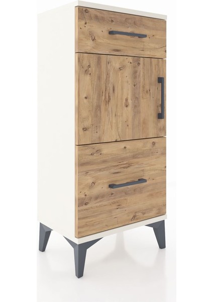 Arges Komodin Tek Raflı 2 Çekmeceli Tek Kapaklı 44X30X96 Aytaşı-Çam fiyatları