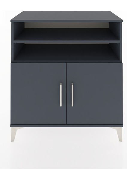 Hyperion Şifonyer 2 Raflı 2 Kapaklı 88X44X96 Antrasit-Antrasit
