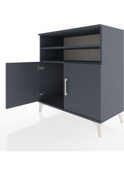 Hyperion Şifonyer 2 Raflı 2 Kapaklı 88X44X96 Antrasit-Antrasit fırsatları
