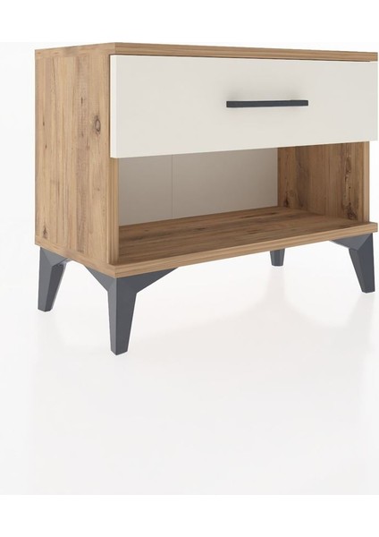 Arges Komodin Tek Çekmeceli 60X30X48 Çam-Aytaşı fiyatları