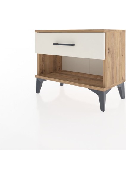 Arges Komodin Tek Çekmeceli 60X30X48 Çam-Aytaşı modelleri