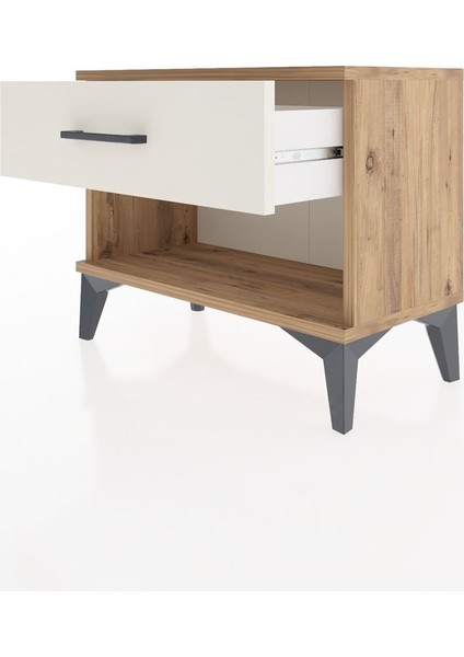 Arges Komodin Tek Çekmeceli 60X30X48 Çam-Aytaşı fırsatları