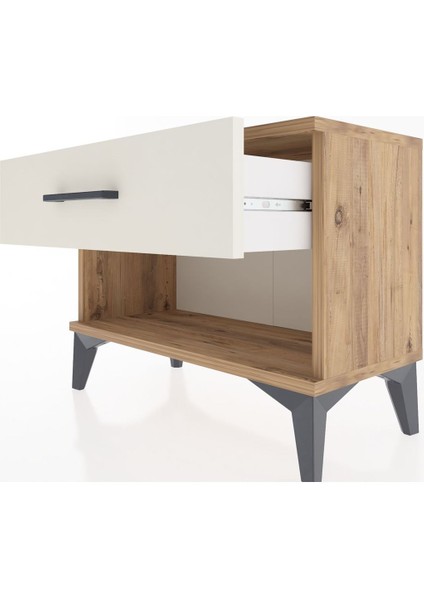 Arges Komodin Tek Çekmeceli 60X30X48 Çam-Aytaşı indirimleri