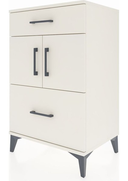 Hyperion Komodin Tek Raflı 2 Çekmeceli 2 Kapaklı 60X44X96 Aytaşı-Aytaşı modelleri