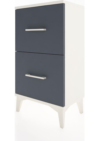 Arges Komodin 2 Çekmeceli 44X30X80 Aytaşı-Antrasit indirimleri