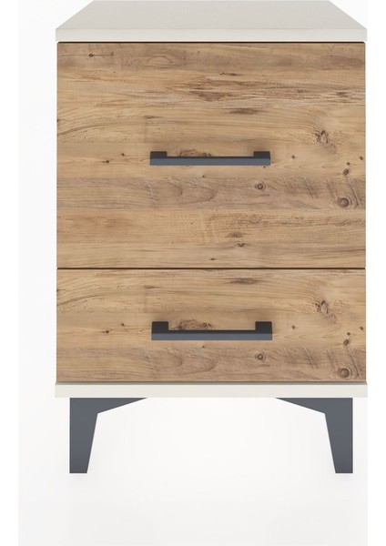 Arges Komodin 2 Çekmeceli 44X30X64 Aytaşı-Çam