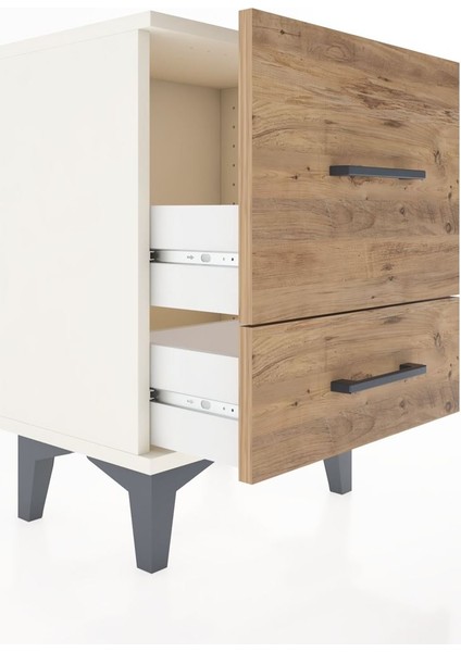 Arges Komodin 2 Çekmeceli 44X30X64 Aytaşı-Çam fırsatları