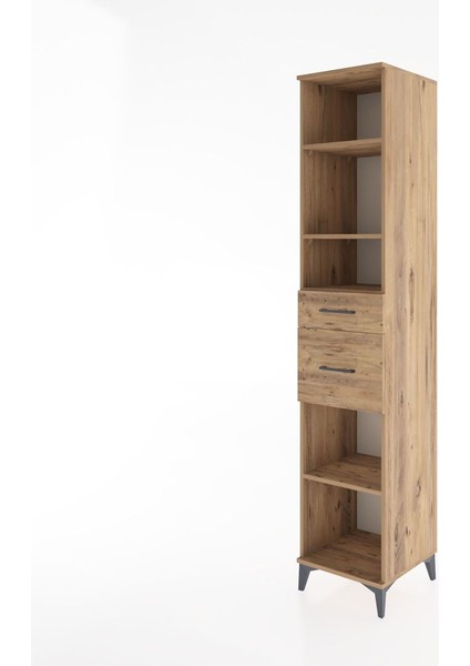 Hyperion Dolap 4 Raflı 2 Çekmeceli 44X44X221 Çam-Çam modelleri