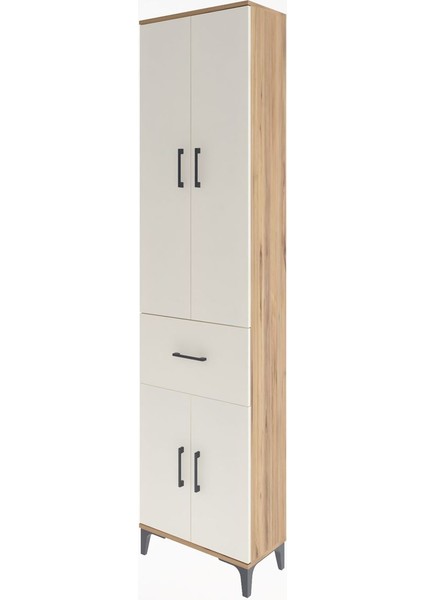 Arges Dolap 4 Raflı Tek Çekmeceli 4 Kapaklı 60X30X243 Çam-Aytaşı modelleri