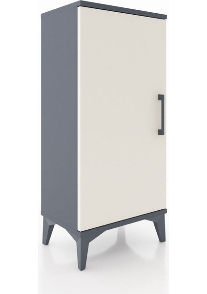 Arges Komodin 2 Raflı Tek Kapaklı 44X30X96 Antrasit-Aytaşı fiyatları