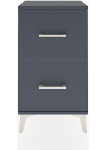Arges Komodin 2 Çekmeceli 44X30X80 Antrasit-Antrasit