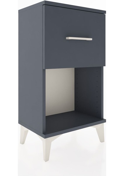 Arges Komodin 2 Çekmeceli 44X30X80 Antrasit-Antrasit fırsatları