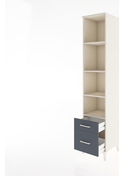 Hyperion Dolap 4 Raflı 2 Çekmeceli 44X44X221 Aytaşı-Antrasit fırsatları