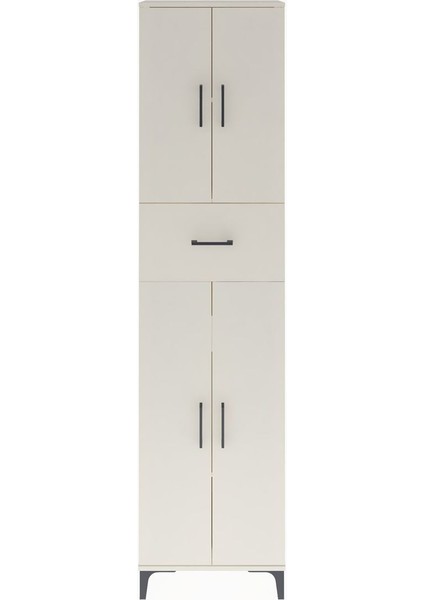Arges Dolap 4 Raflı Tek Çekmeceli 4 Kapaklı 60X30X243 Aytaşı-Aytaşı