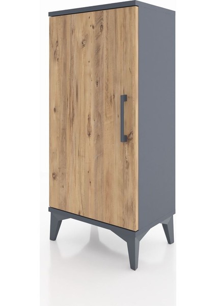 Arges Komodin 2 Raflı Tek Kapaklı 44X30X96 Antrasit-Çam modelleri