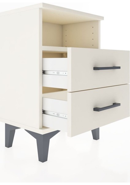 Arges Komodin Tek Raflı 2 Çekmeceli 44X30X64 Aytaşı-Aytaşı fırsatları