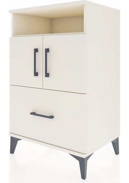 Hyperion Komodin 2 Raflı Tek Çekmeceli 2 Kapaklı 60X44X96 Aytaşı-Aytaşı modelleri