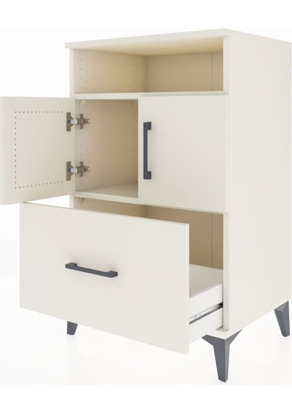 Hyperion Komodin 2 Raflı Tek Çekmeceli 2 Kapaklı 60X44X96 Aytaşı-Aytaşı fırsatları