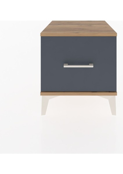 Hyperion Komodin Tek Çekmeceli 44X44X48 Çam-Antrasit