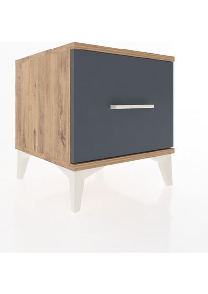 Hyperion Komodin Tek Çekmeceli 44X44X48 Çam-Antrasit fiyatları