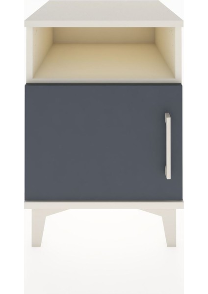 Hyperion Komodin Tek Raflı Tek Kapaklı 44X44X64 Aytaşı-Antrasit