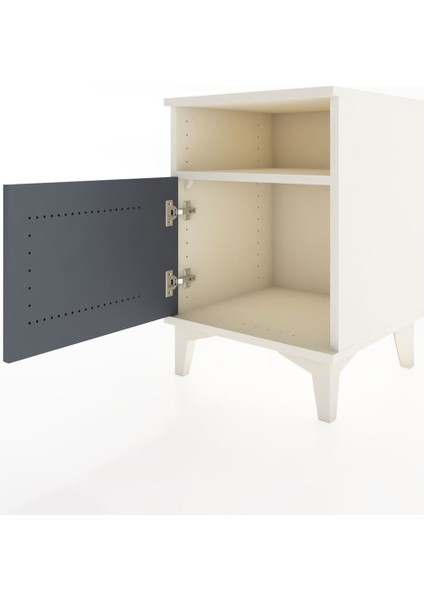 Hyperion Komodin Tek Raflı Tek Kapaklı 44X44X64 Aytaşı-Antrasit fırsatları