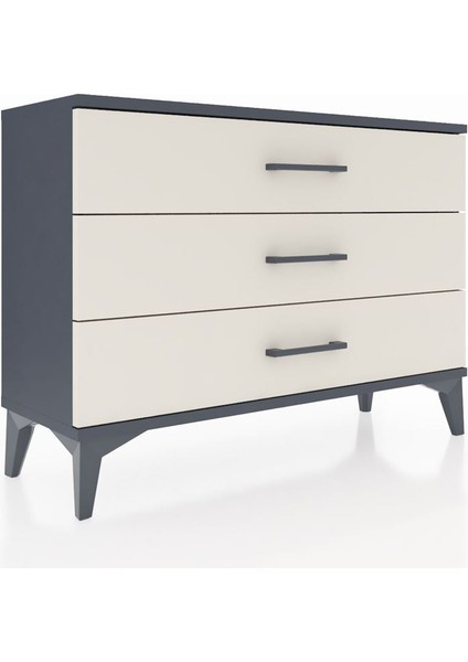 Arges Şifonyer 3 Çekmeceli 88X30X64 Antrasit-Aytaşı fiyatları