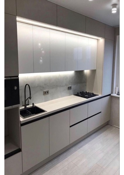 Dokunmatik Butonlu 100CM Beyaz Lineer Mutfak Tezgah Altı LED Aydınlatma modelleri