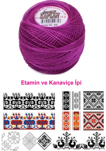 Kaplan Etamin ve Kanaviçe Ipi 8 No Kod/renk: 498 - Royaleks fiyatları