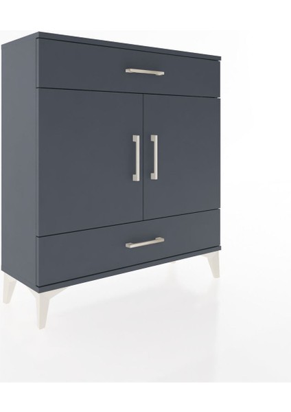 Arges Şifonyer 2 Raflı 2 Çekmeceli 2 Kapaklı 88X30X96 Antrasit-Antrasit fiyatları