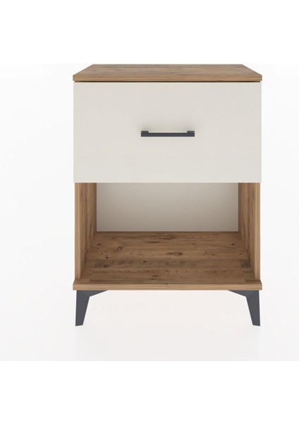 Arges Komodin Tek Çekmeceli 60X30X80 Çam-Aytaşı