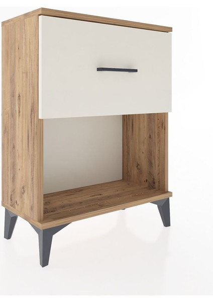 Arges Komodin Tek Çekmeceli 60X30X80 Çam-Aytaşı fiyatları