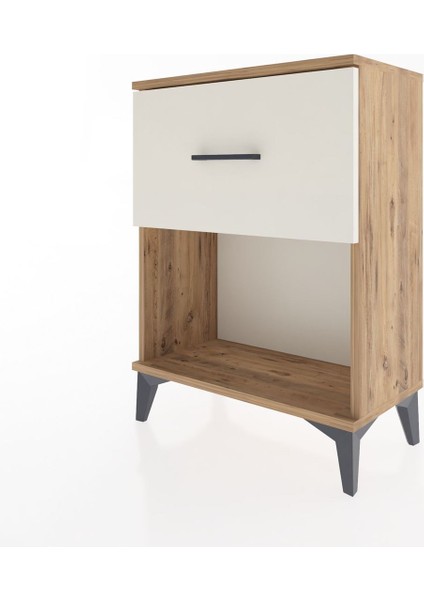 Arges Komodin Tek Çekmeceli 60X30X80 Çam-Aytaşı modelleri