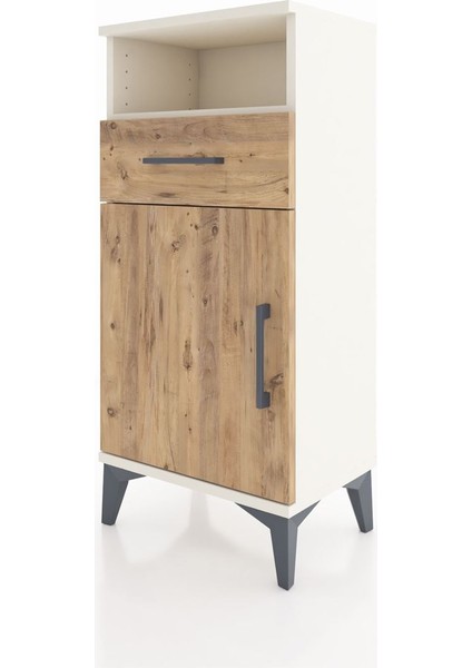 Arges Komodin 2 Raflı Tek Çekmeceli Tek Kapaklı 44X30X96 Aytaşı-Çam modelleri